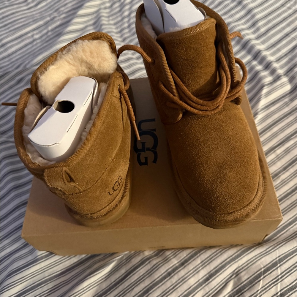 UGG Chestnut Suede Ankle Boots